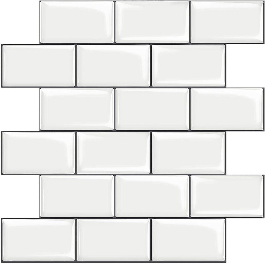 White Subway Tiles Peel and Stick Backsplash