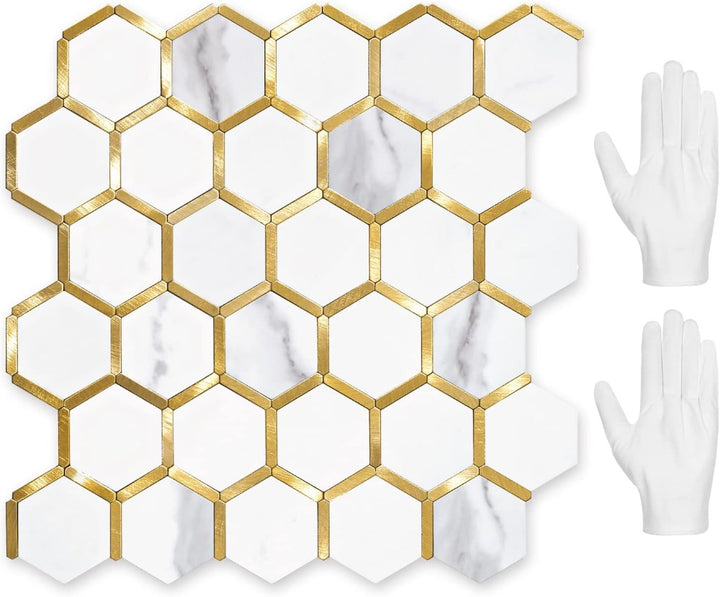 Hexagon Peel and Stick on Backsplash