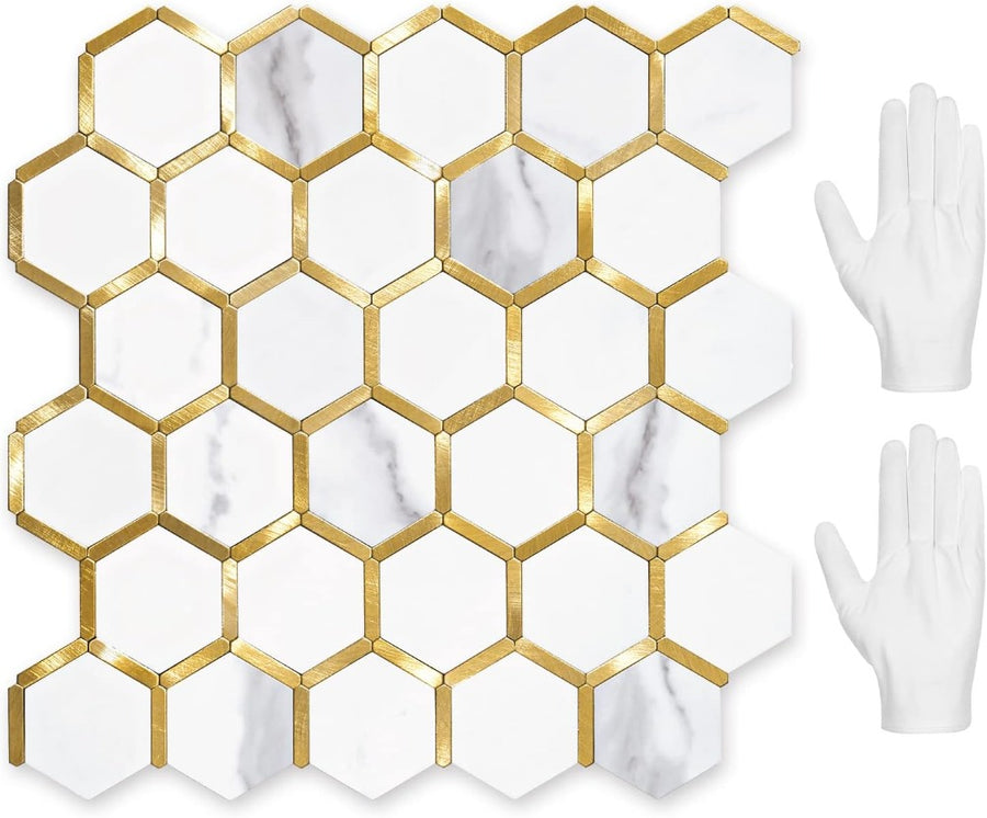 Hexagon Peel and Stick on Backsplash