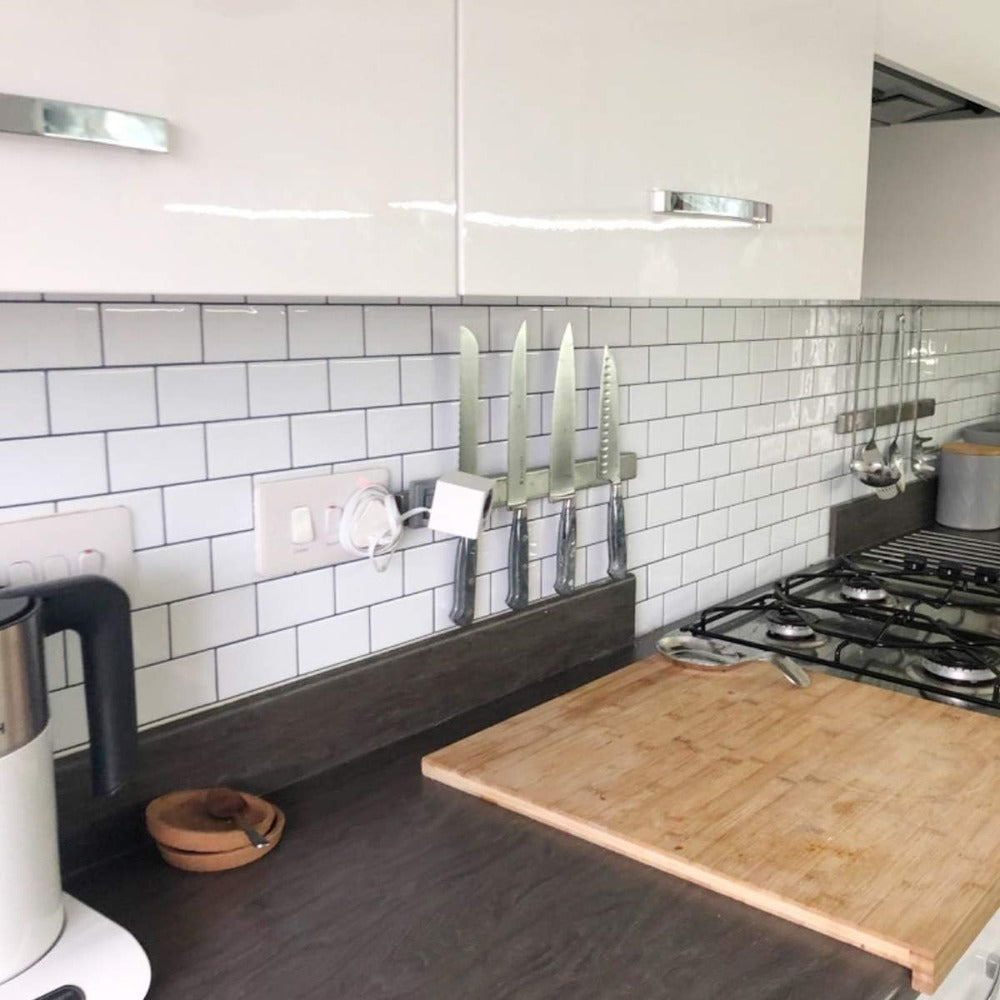 White Subway Tiles Peel and Stick Backsplash For Kitchen