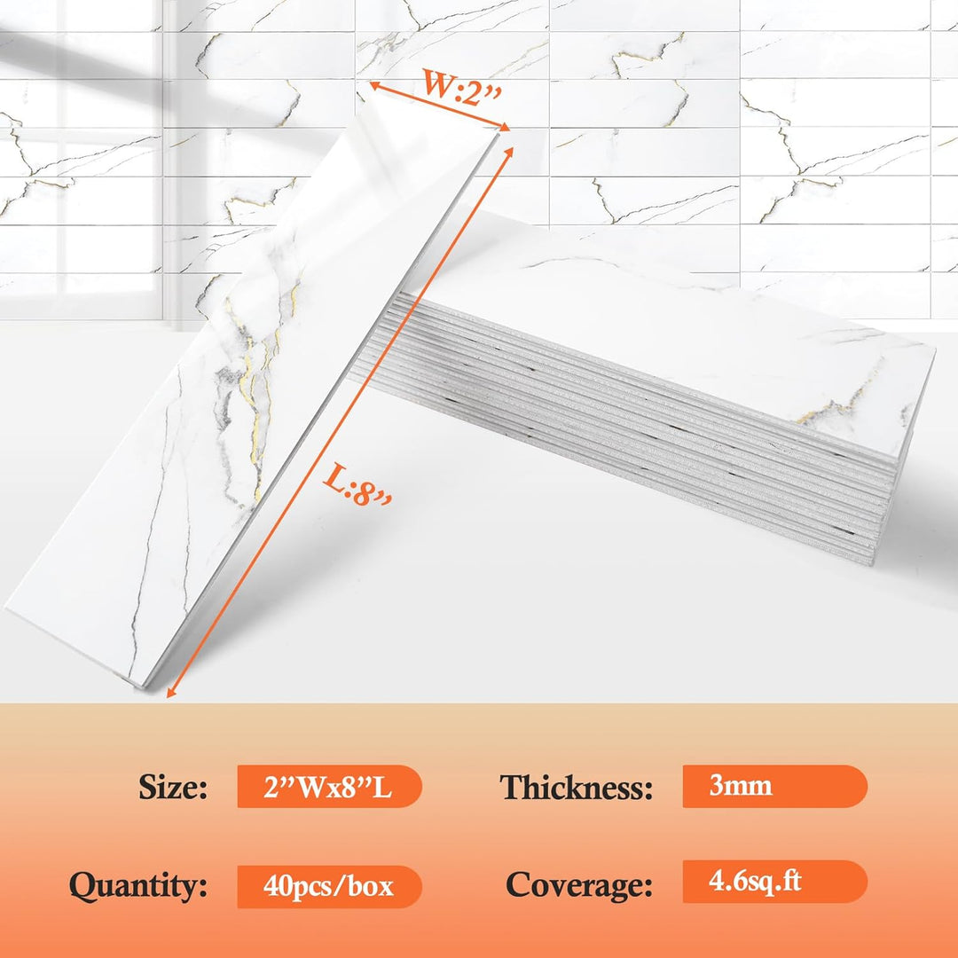 Self-adhesive tile size diagram