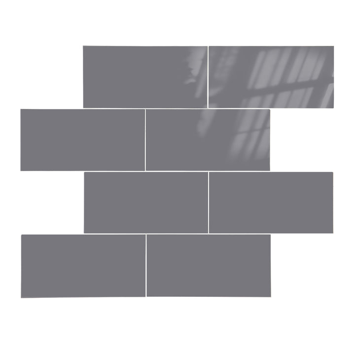 Gray backsplash tile peel and stick