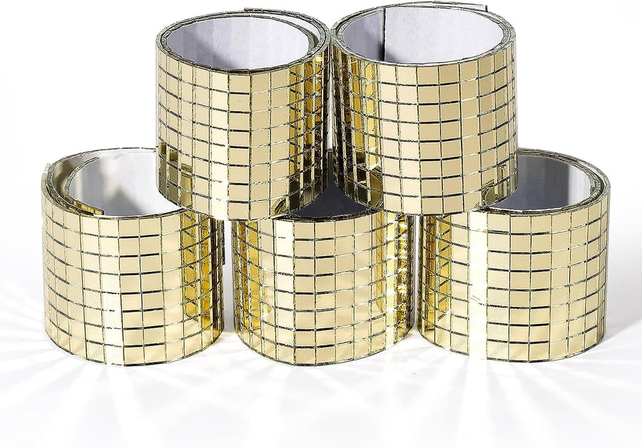 Gold Self Adhesive Disco Tiles