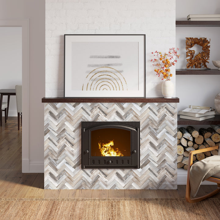 Luxurious finish for fireplace applications