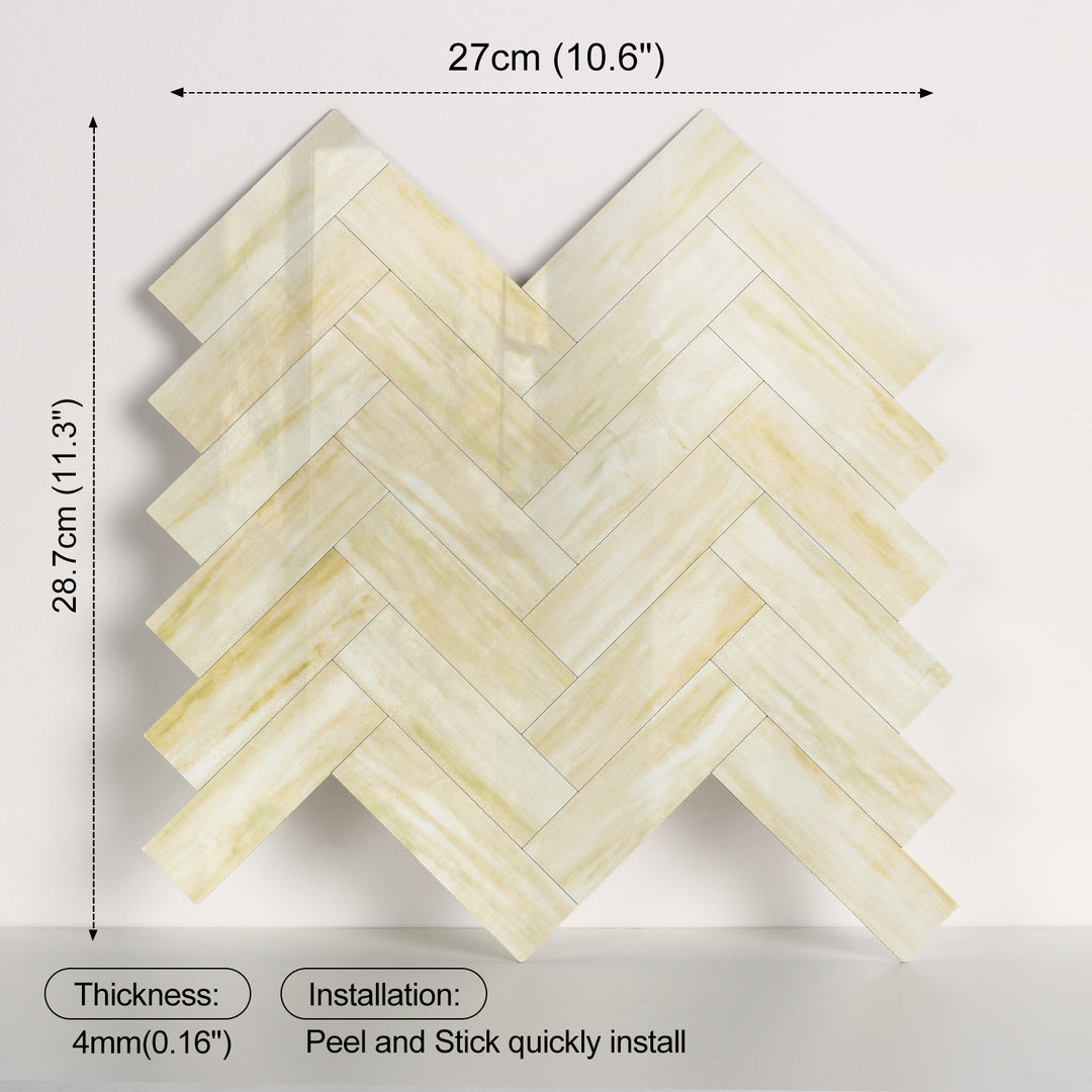 Polished Dolomite Beige Herringbone Tile Size