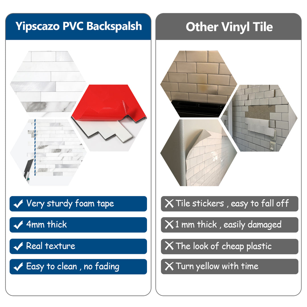 yipscazo PVC backsplash tile