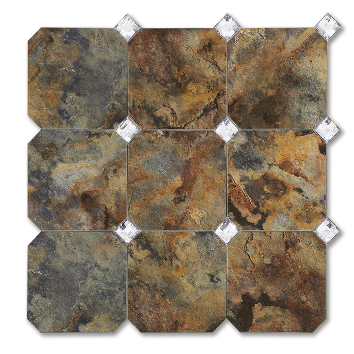 Rustic Peel and Stick Diamonds Tile