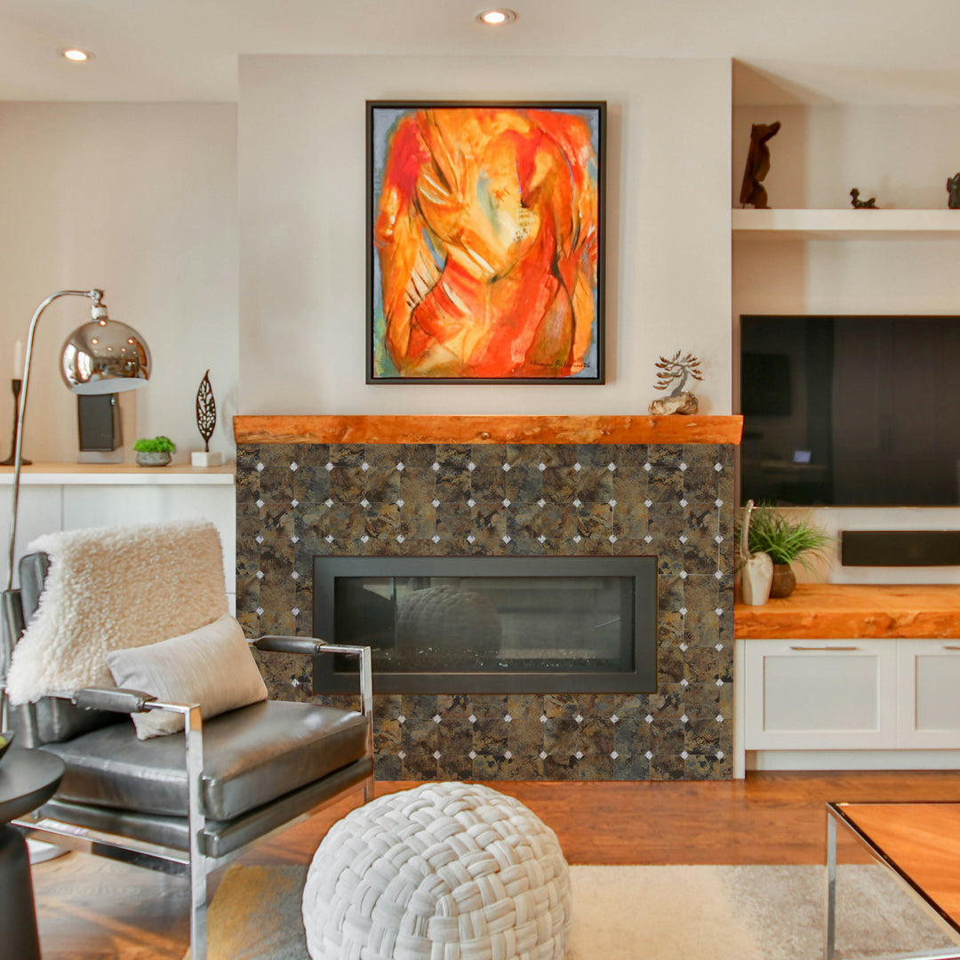 Luxurious finish for fireplace applications