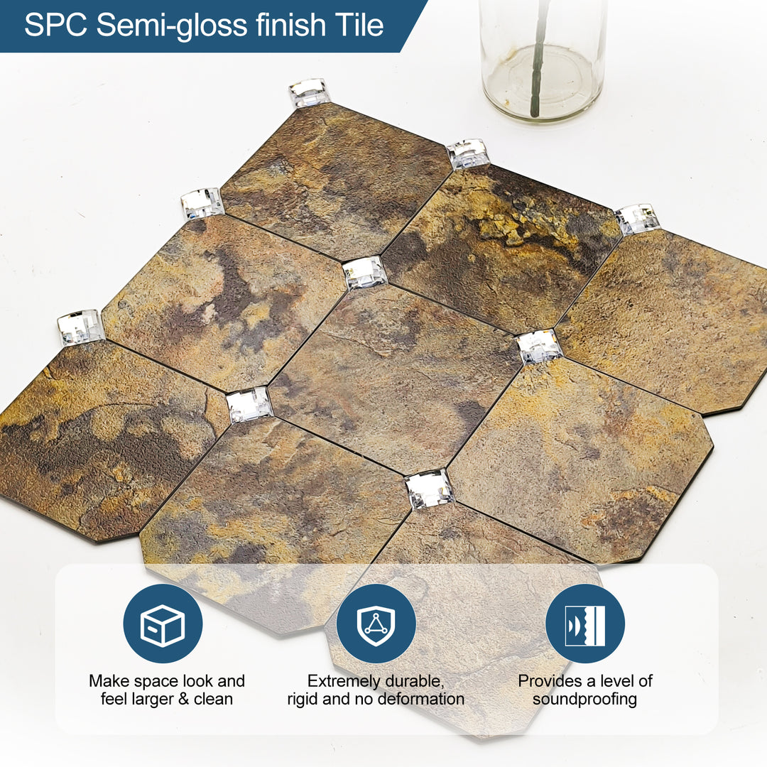 Detailed texture image of self-stick tiles