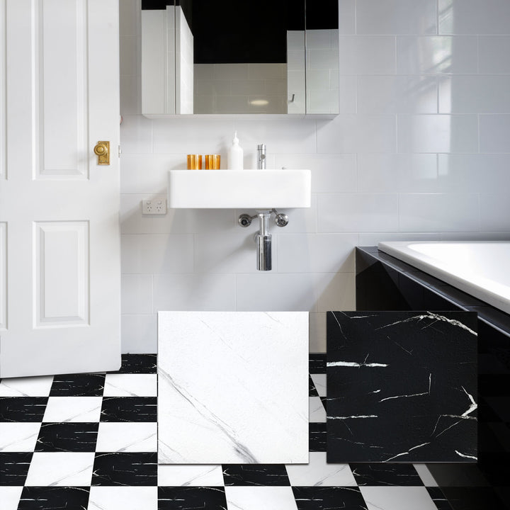 Diamond & Jazz peel and stick backsplash floor tile