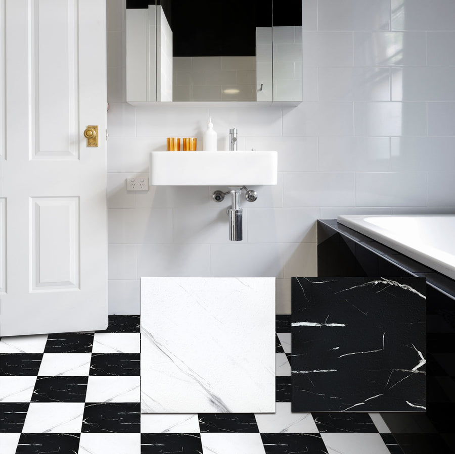 Diamond & Jazz peel and stick backsplash floor tile