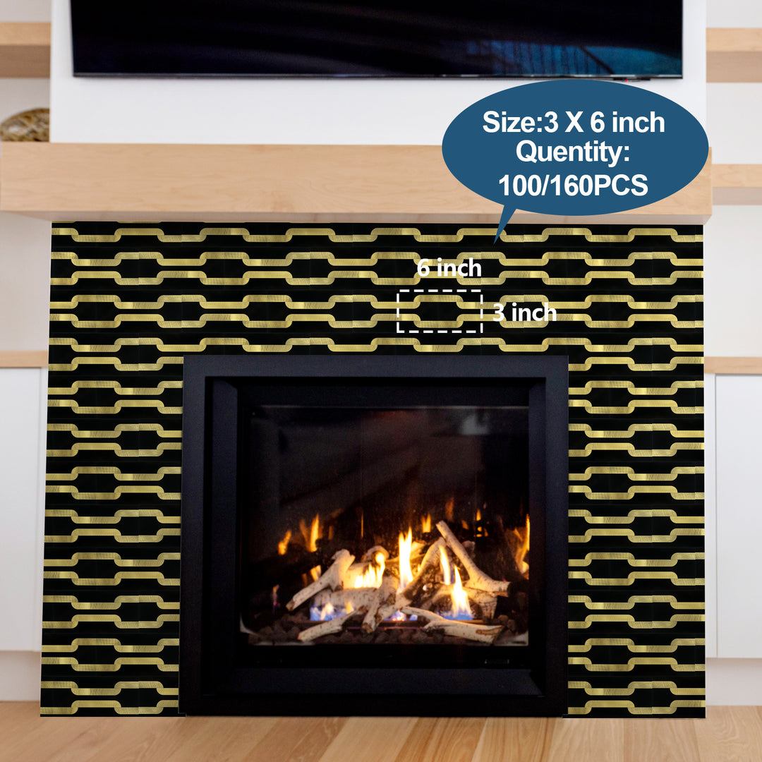 Size chart for self-adhesive wall tiles