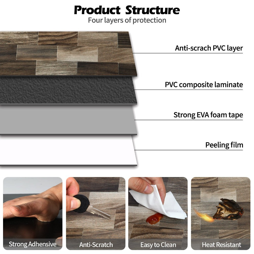 Wood Tile Backsplash Structure