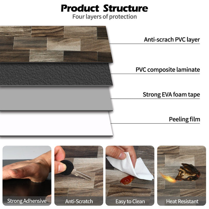 Wood Tile Backsplash Structure