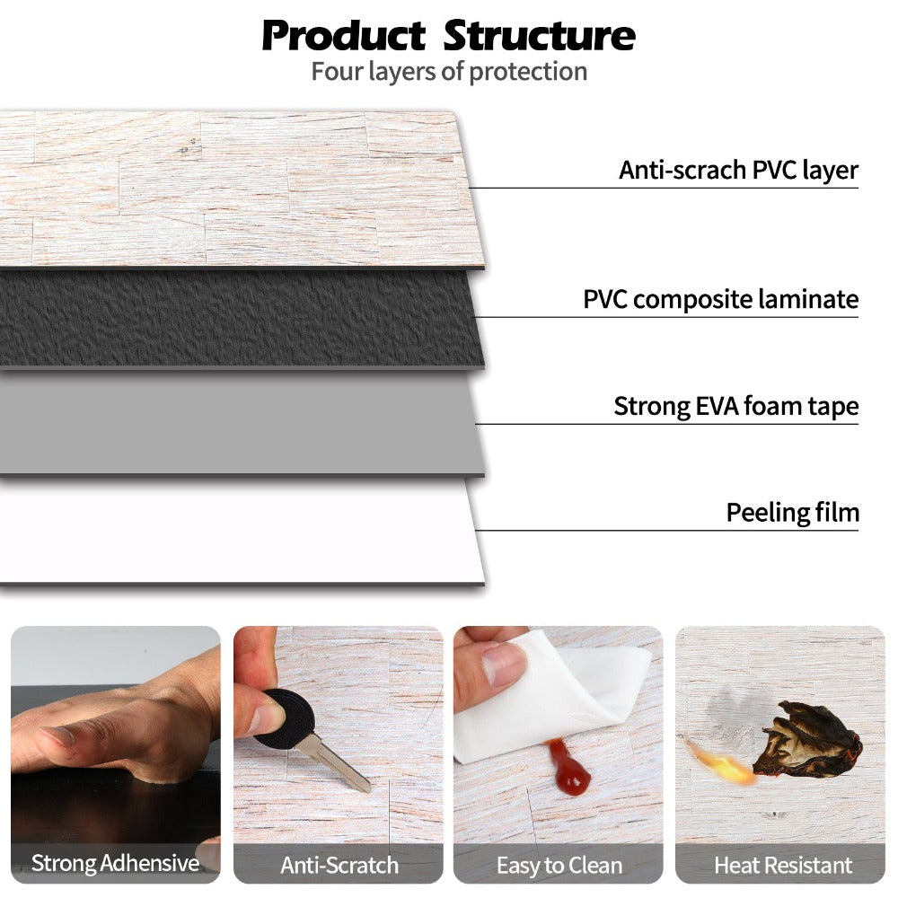 Wood Tile Backsplash Structure