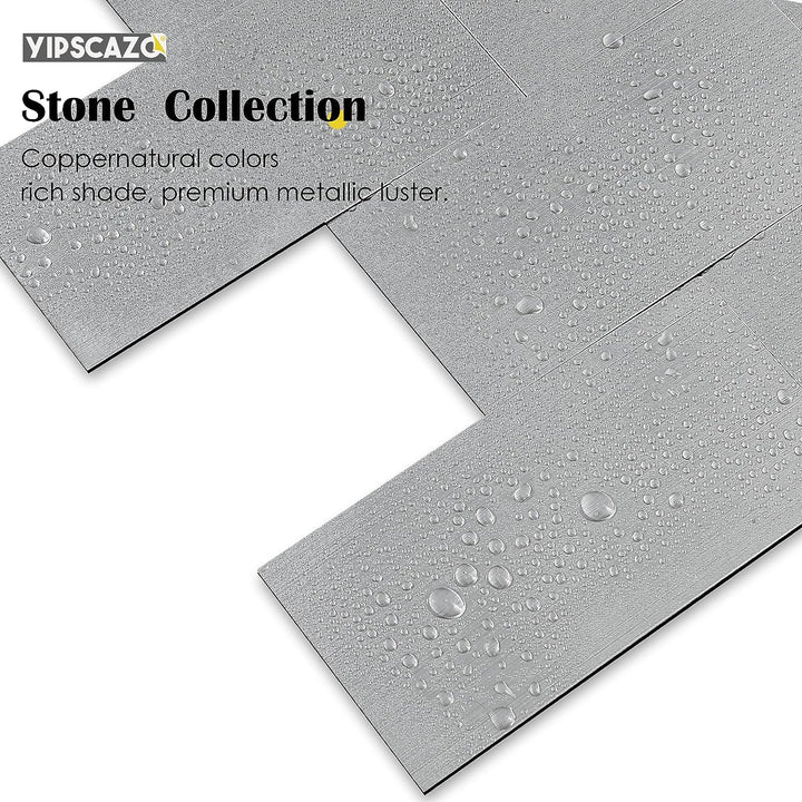 3" X 6"  PVC backsplash peel and stick in Metal detail image