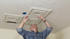 install peel and stick ceiling tiles