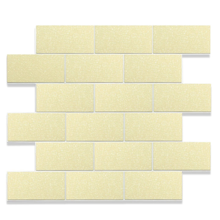 Glitter Bright Yellow Thicker Peel and Stick Backsplash