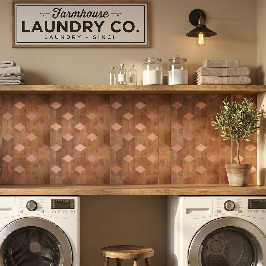 peel and stick tile for laundry room