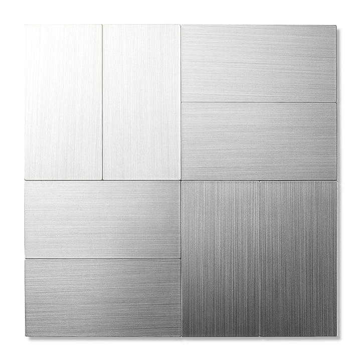 Silver Peel and Stick Backsplash