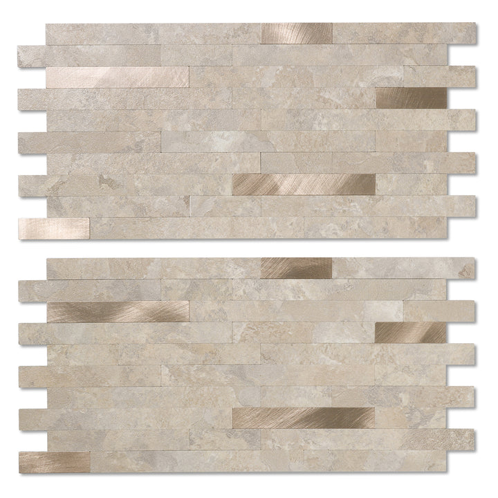 beige stone linear blend tiles