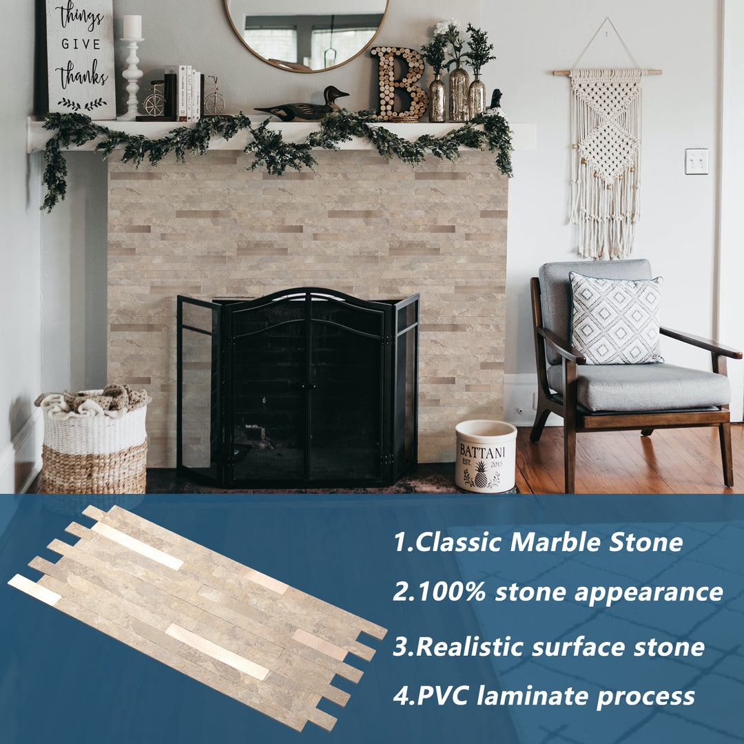 peel and stick tile for fireplace