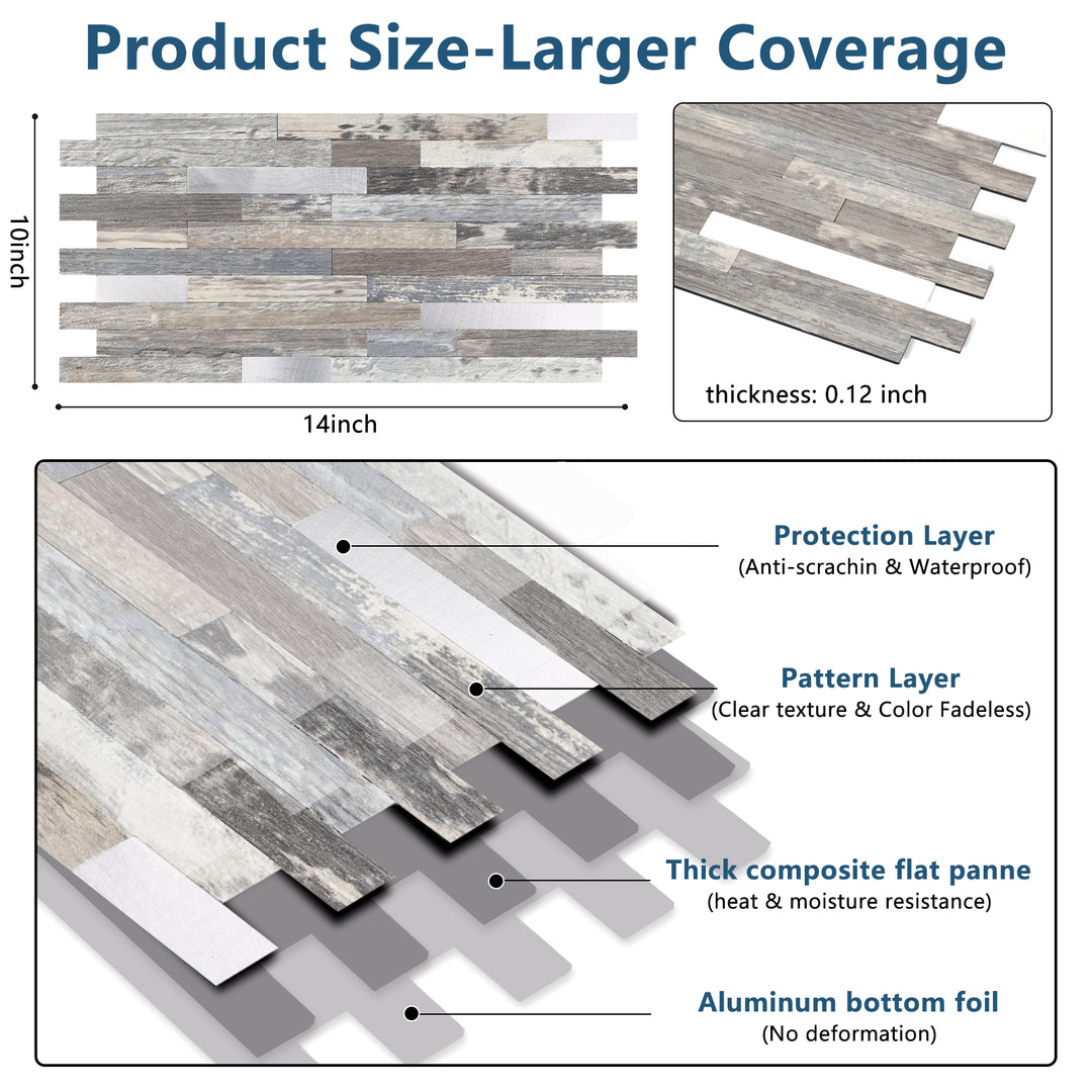 Internal framework of self-adhesive tiles