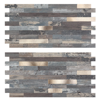 Ecru Rustic peel and stick wall tiles