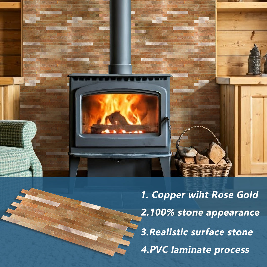 peel and stick tile for fireplace