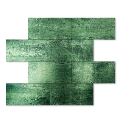Dark Green Peel and Stick Subway Backsplash Tile