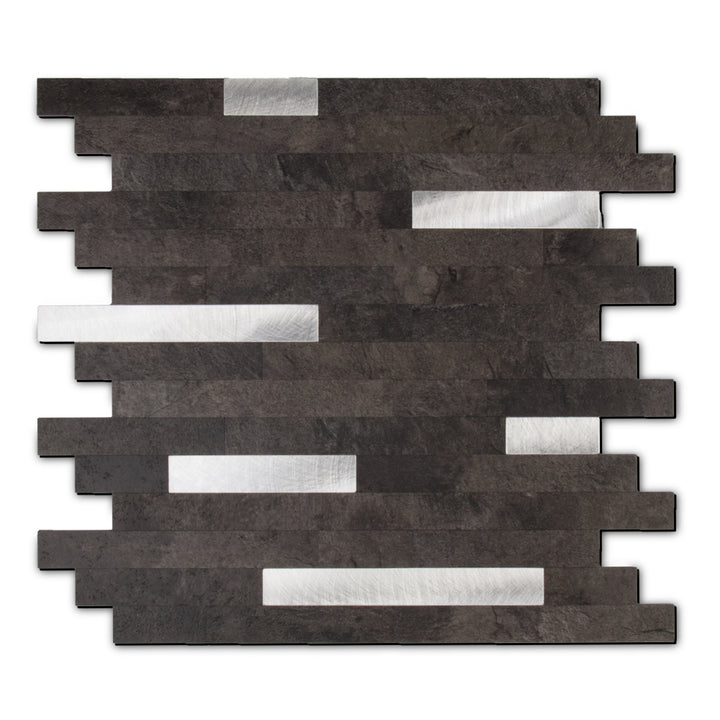 KL-Beispiel: Linear Blend Tile Mixed Metal Peel and Stick Backsplash