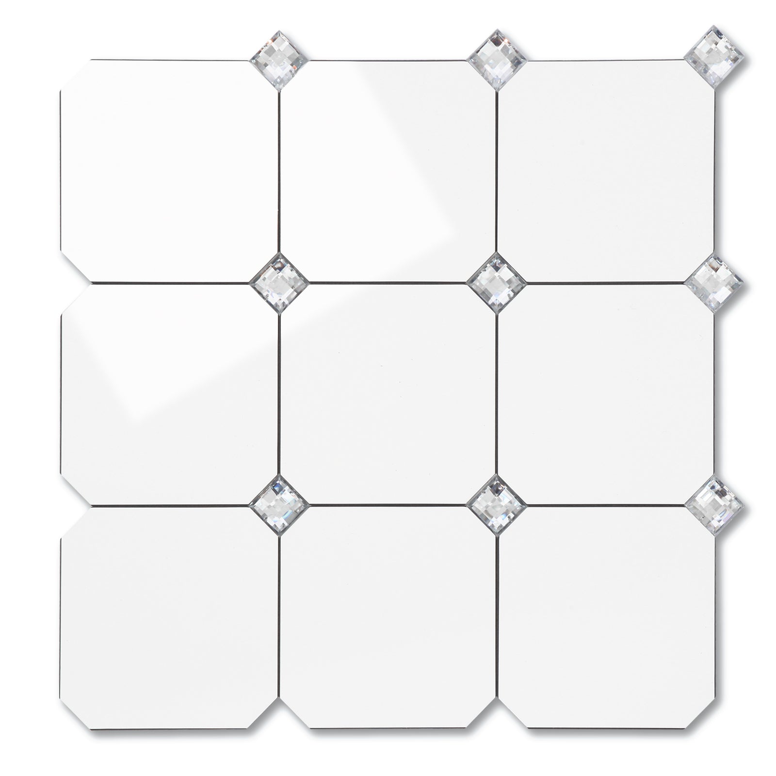 white peel and stick diamonds tile