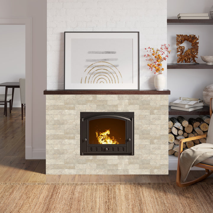 peel and stick tile for fireplace