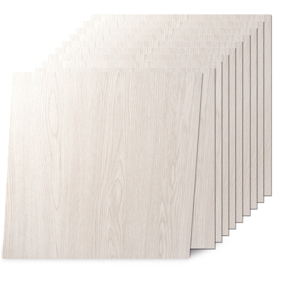 Cream Oak Peel and Stick Floor Tile 