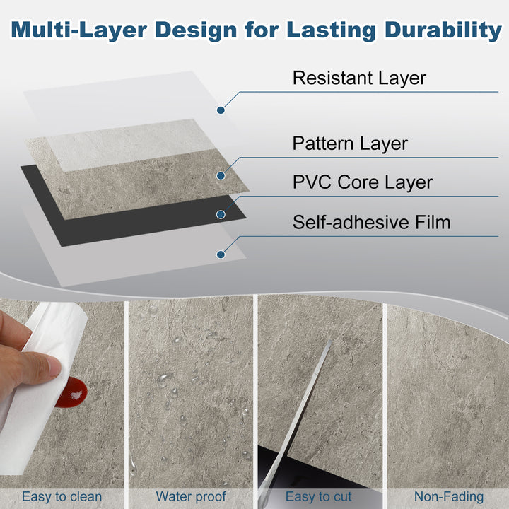 4muti layer design floor tiles