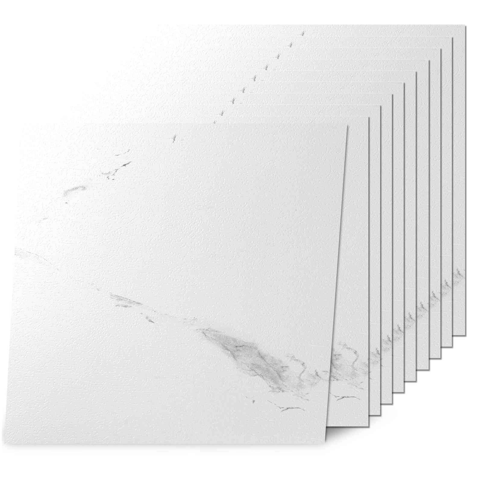 Calacatta White  Peel and Stick Floor Tile 