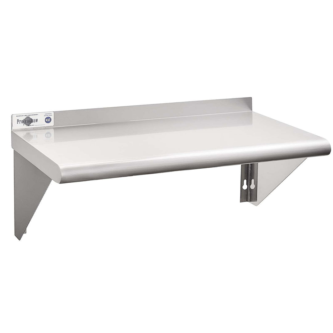 Edelstahlregal 12 x 24 Zoll, 250 lb, schwebendes Wandregal für Restaurant, Küche, Zuhause und Hotel 