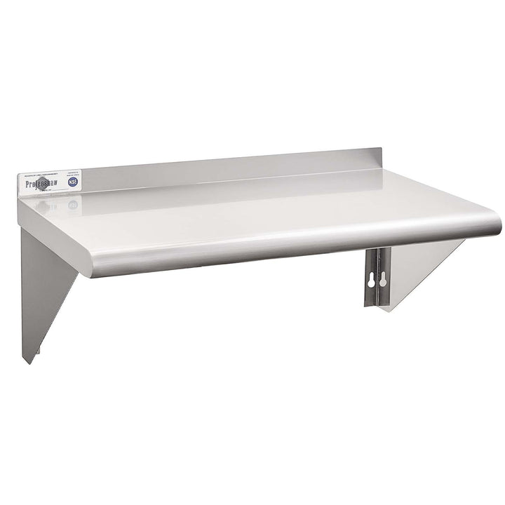 Edelstahlregal 12 x 24 Zoll, 250 lb, schwebendes Wandregal für Restaurant, Küche, Zuhause und Hotel 