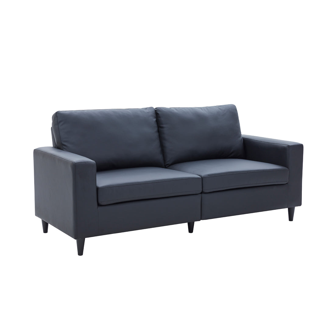 Orisfur. Modernes 3-Sitzer-Sofa, gepolstert mit PU-Leder, für Zuhause oder das Büro (3-Sitzer-Sofa) 
