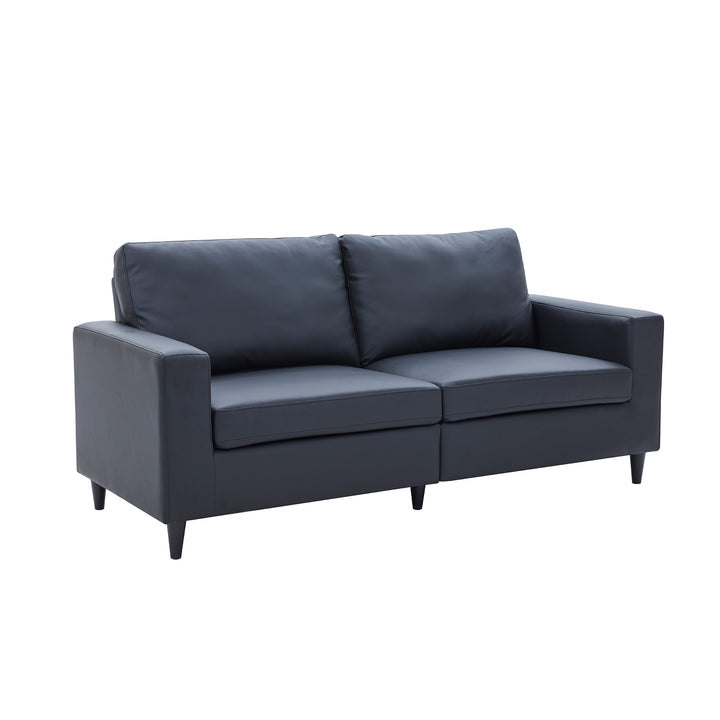 Orisfur. Modernes 3-Sitzer-Sofa, gepolstert mit PU-Leder, für Zuhause oder das Büro (3-Sitzer-Sofa) 