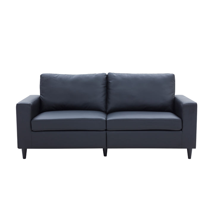Orisfur. Modernes 3-Sitzer-Sofa, gepolstert mit PU-Leder, für Zuhause oder das Büro (3-Sitzer-Sofa) 