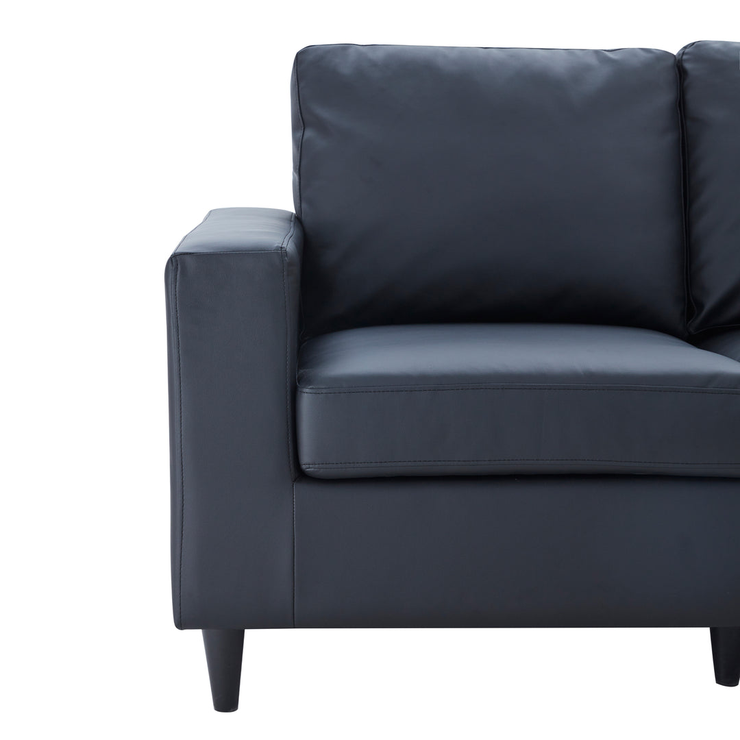 Orisfur. Modernes 3-Sitzer-Sofa, gepolstert mit PU-Leder, für Zuhause oder das Büro (3-Sitzer-Sofa) 
