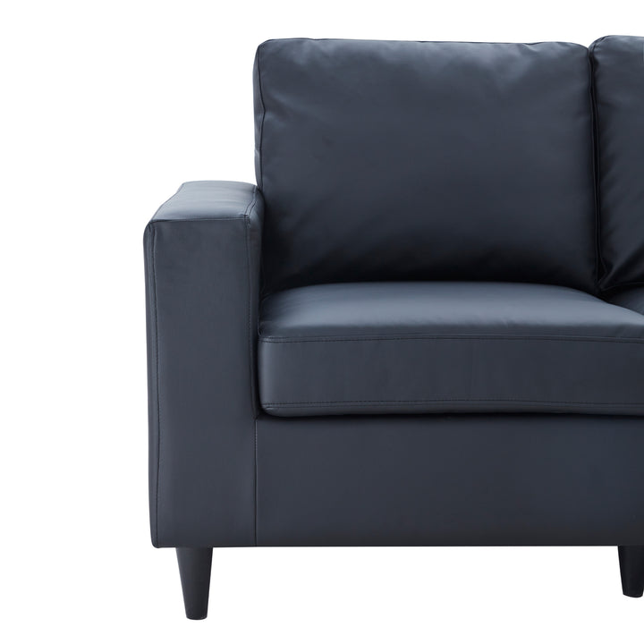 Orisfur. Modernes 3-Sitzer-Sofa, gepolstert mit PU-Leder, für Zuhause oder das Büro (3-Sitzer-Sofa) 